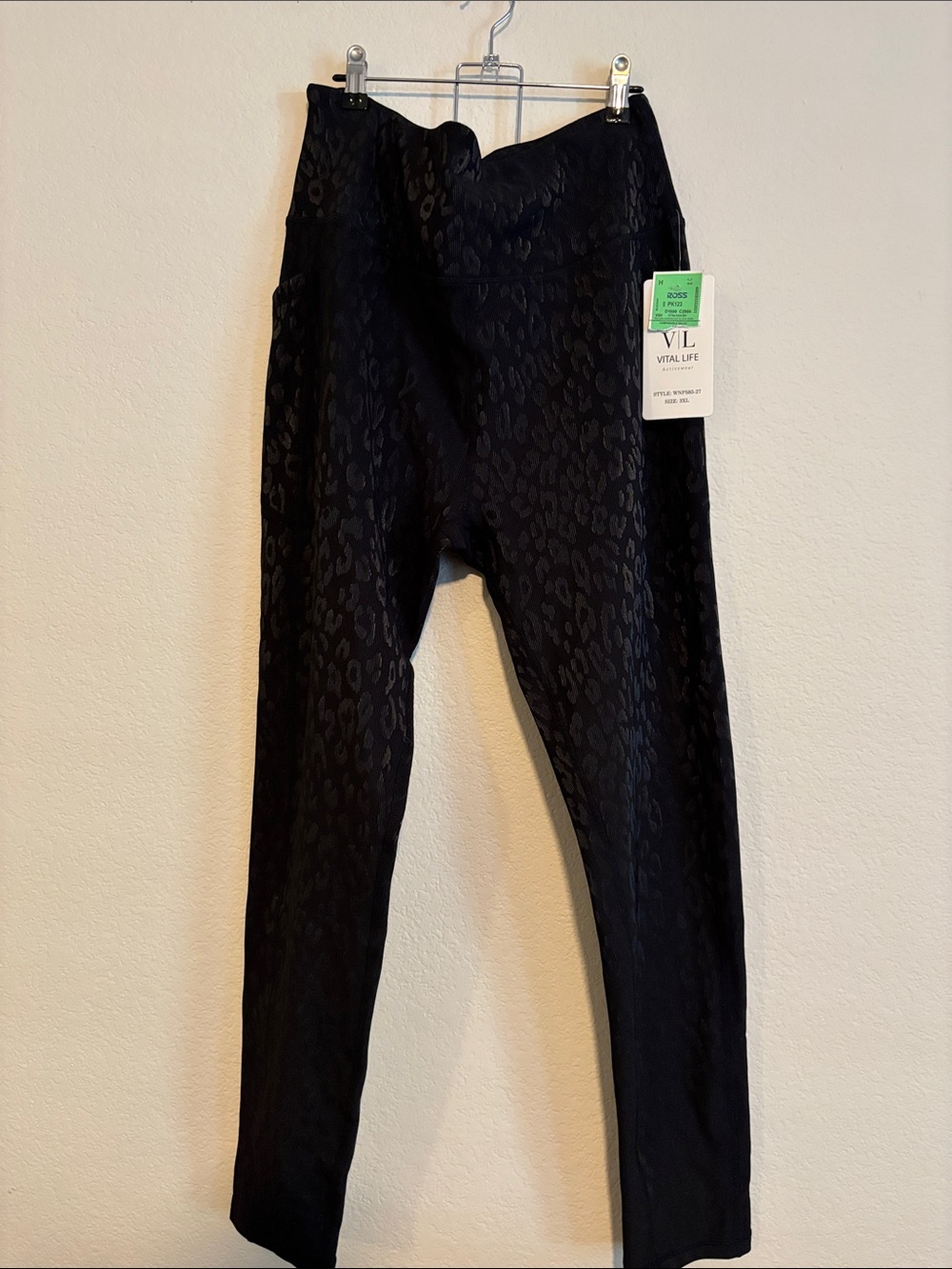 Black Leopard-Print Leggings